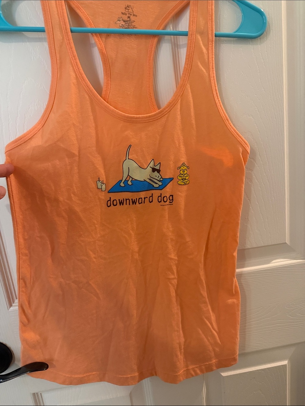 Downward Dog Yoga Graphic Tank Top - Orange
